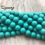 Green Turquoises Round Loose Beads Gems Stone Howlite Beads