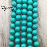 Green Turquoises Round Loose Beads Gems Stone Howlite Beads