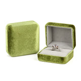 Green Velvet Jewelry Box Organizer for Ring Necklace