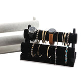 Green Velvet Jewelry Display Stand Bracelet Necklace Watch Rack Retail Holders