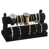 Green Velvet Jewelry Display Stand Bracelet Necklace Watch Rack Retail Holders
