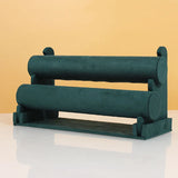 Green Velvet Jewelry Display Stand Bracelet Necklace Watch Rack Retail Holders