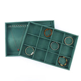Green Velvet Jewelry Display Tray Organizer For Drawer