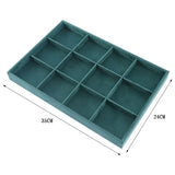 Green Velvet Jewelry Display Tray Organizer For Drawer