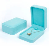 Green Velvet Pendant Necklace Jewelry Box Earring Bracelet Storage