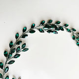 Green Crystal Tiara Headband Wedding Hair Jewelry Accessory