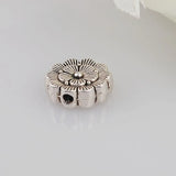 Green Flower Shape Charms Straight Hole Flat Bead
