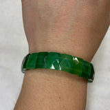 Green Agate Chalcedony Stone Beads Bracelet Gemstone Jewelry Bangle