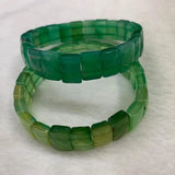 Green Agate Chalcedony Stone Beads Bracelet Gemstone Jewelry Bangle