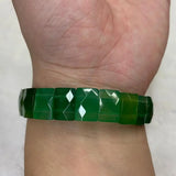 Green Agate Chalcedony Stone Bracelet Natural Gem Stone Bangle