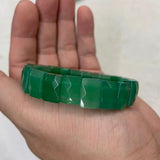 Green Agate Chalcedony Stone Bracelet Natural Gem Stone Bangle