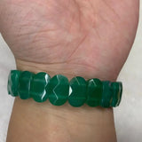Green Agate Chalcedony Stone Beads Bracelet Jewelry Bangle