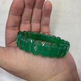 Green Agate Chalcedony Stone Beads Bracelet Jewelry Bangle