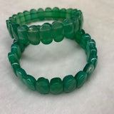 Green Agate Chalcedony Stone Beads Bracelet Jewelry Bangle