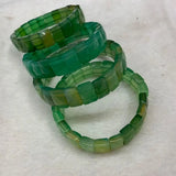 Green Agate Chalcedony Stone Bracelet Natural Gem Stone Bangle