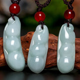 Emerald Jade Pendant Smart Beans Blessing Beans