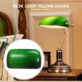 Classic Green Glass Banker Lamp Cover