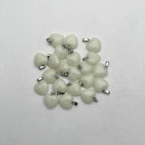 Green Luminous Stone Heart Pendant Necklace for Jewelry Making 16MM Charm 36PCS