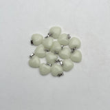 Green Luminous Stone Heart Pendant Necklace for Jewelry Making 16MM Charm 36PCS