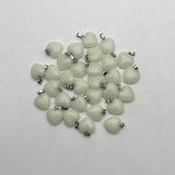 Green Luminous Stone Heart Pendant Necklace for Jewelry Making 16MM Charm 36PCS