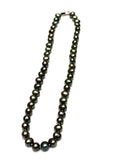Green Potato Shape Freshwater Pearl Necklace 8x9mm