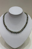 Green Potato Shape Freshwater Pearl Necklace 8x9mm
