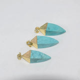 Green Turquoise Stone Pendant Necklace for Women Jewelry