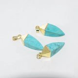 Green Turquoise Stone Pendant Necklace for Women Jewelry