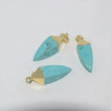 Green Turquoise Stone Pendant Necklace for Women Jewelry