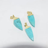 Green Turquoise Stone Pendant Necklace for Women Jewelry
