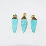 Green Turquoise Stone Pendant Necklace for Women Jewelry