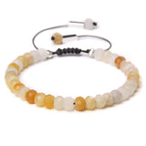 Grey Agates Faceted Beads Bracelets Adjustable Rope Braided Bracelet
