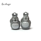 Grey Cat Cartoon Jingle Bell Charms Pet Necklace Pendant Crafts Jewelry