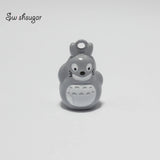 Grey Cat Cartoon Jingle Bell Charms Pet Necklace Pendant Crafts Jewelry