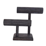 Retro Grey Jewelry Display Rack Stand Distressed Decor