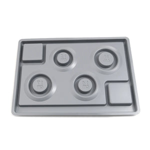 Grey Flocked DIY Beaded Board Plate Collection Plastic Small 20cm