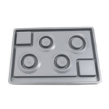 Grey Flocked DIY Beaded Board Plate Collection Plastic Small 20cm