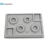 Grey Flocked DIY Beaded Board Plate Collection Plastic Small 20cm