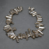 Grey Crystal Quartz Beads Choker Pendant Necklace