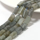 Grey Labradorite Faceted Cylinder Stone Beads for Jewelry Making