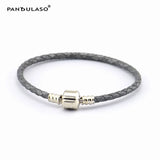 Grey Moments Double Woven Leather Bracelet for Woman DIY Jewelry