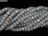 Grey Opal Czech Crystal 2x3mm Faceted Rondelle Spacer Beads 10 Strands