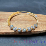Grey Pearl Bracelets Charm Beaded Jewelry 925 Silver Bangles
