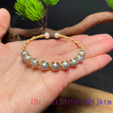 Grey Pearl Bracelets 925 Silver Vintage Charms Beaded Jewelry