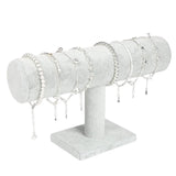 Grey Velvet Bracelet Display Chain Watch T-Bar Rack Jewelry Organizer
