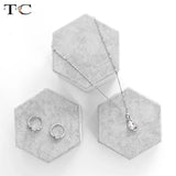 Grey Velvet Jewelry Display Stand Necklace Ring Earring Bracelet