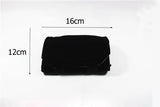Grey Velvet Jewelry Portable Carrying Bag Rings Travel Roller Cases