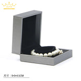 Premium Grey PU Leather Jewelry Box - Ring, Bracelet, Necklace Storage