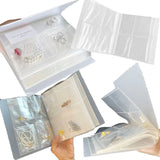 Grid Transparent Jewelry Storage Collection Gift with Zip-lock Bag