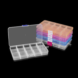 Adjustable Plastic Jewelry Beads Storage Box Case Container Organize